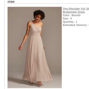 Size 4 David’s Bridal Bridesmaid Dreas